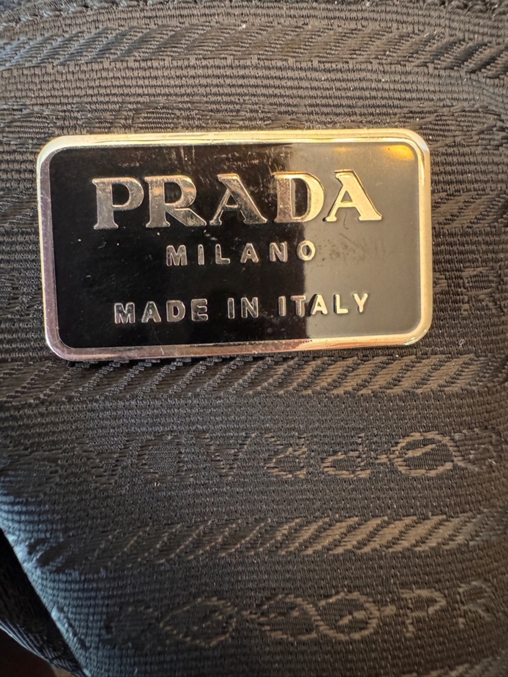 Vtg PRADA Vitello Metallo Cleo Black City Calf Leather Shoulder Bag Metal Handle - Picture 11 of 13